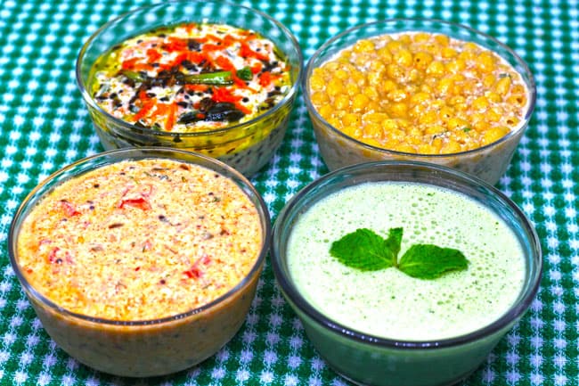 4 Types Raita - Marathi Recipe