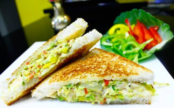 Cabbage Vegetable Sandwich | Madhura's Recipe