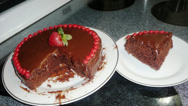Microwave Eggless Chocolate Cake