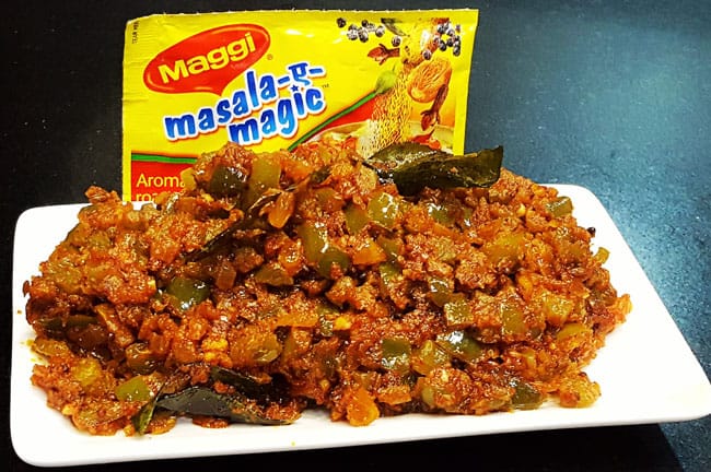 Shimla Mirchi Masala - Marathi Recipe