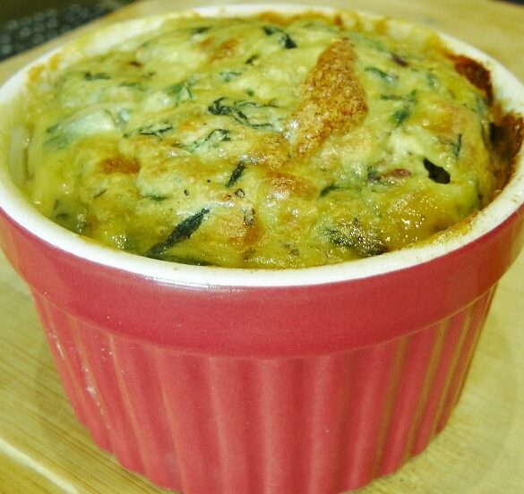 Spinach and Paneer Souffle