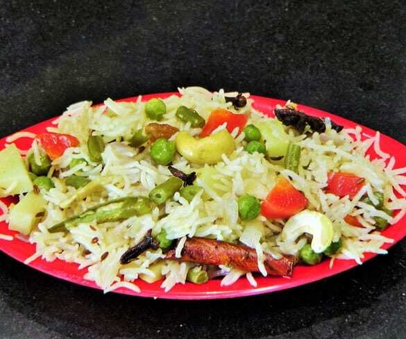 Vegetable Pulav - Marathi Recipe
