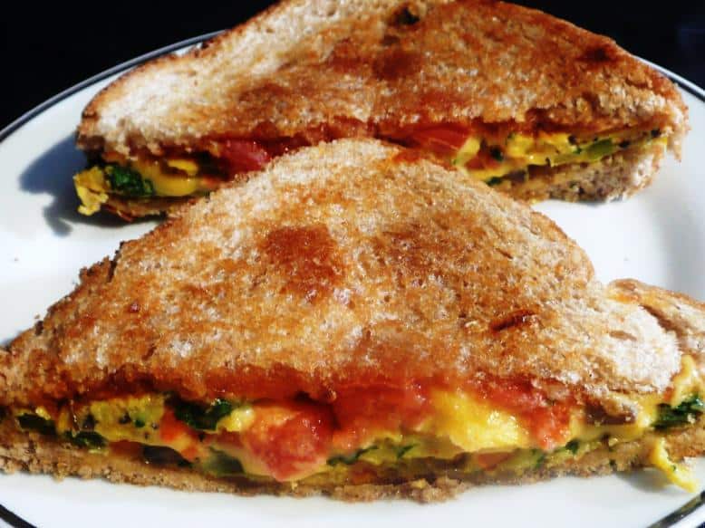 Veggie Omelet Sandwich