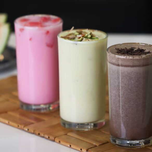 Cool summer milk shakes
