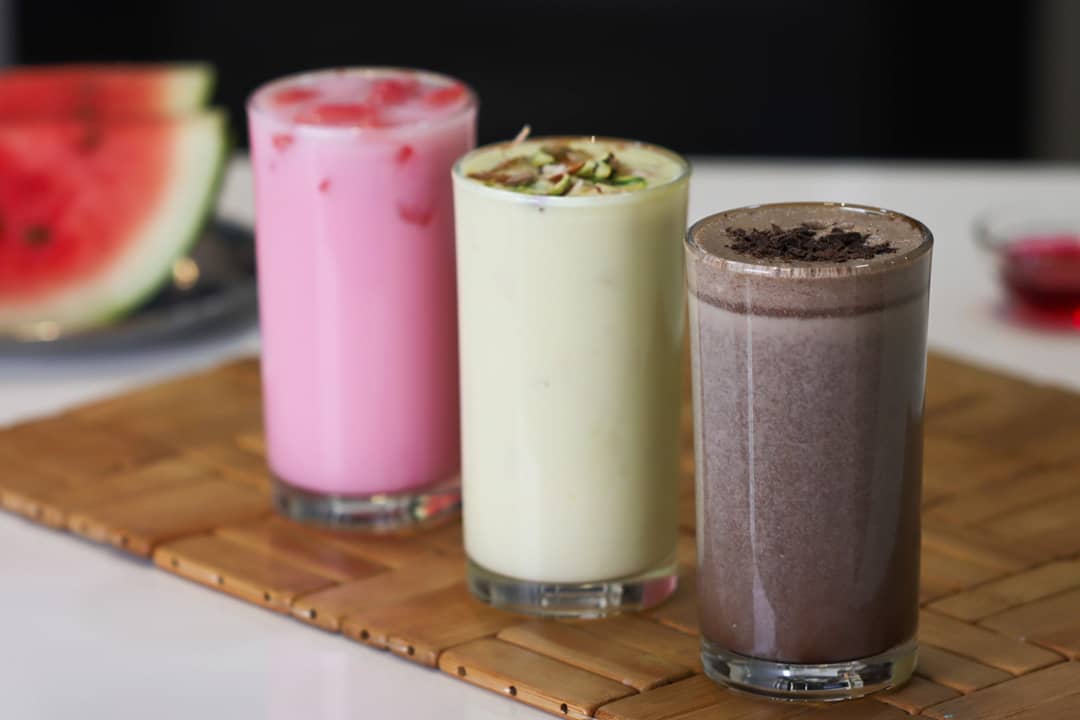 Cool summer milk shakes