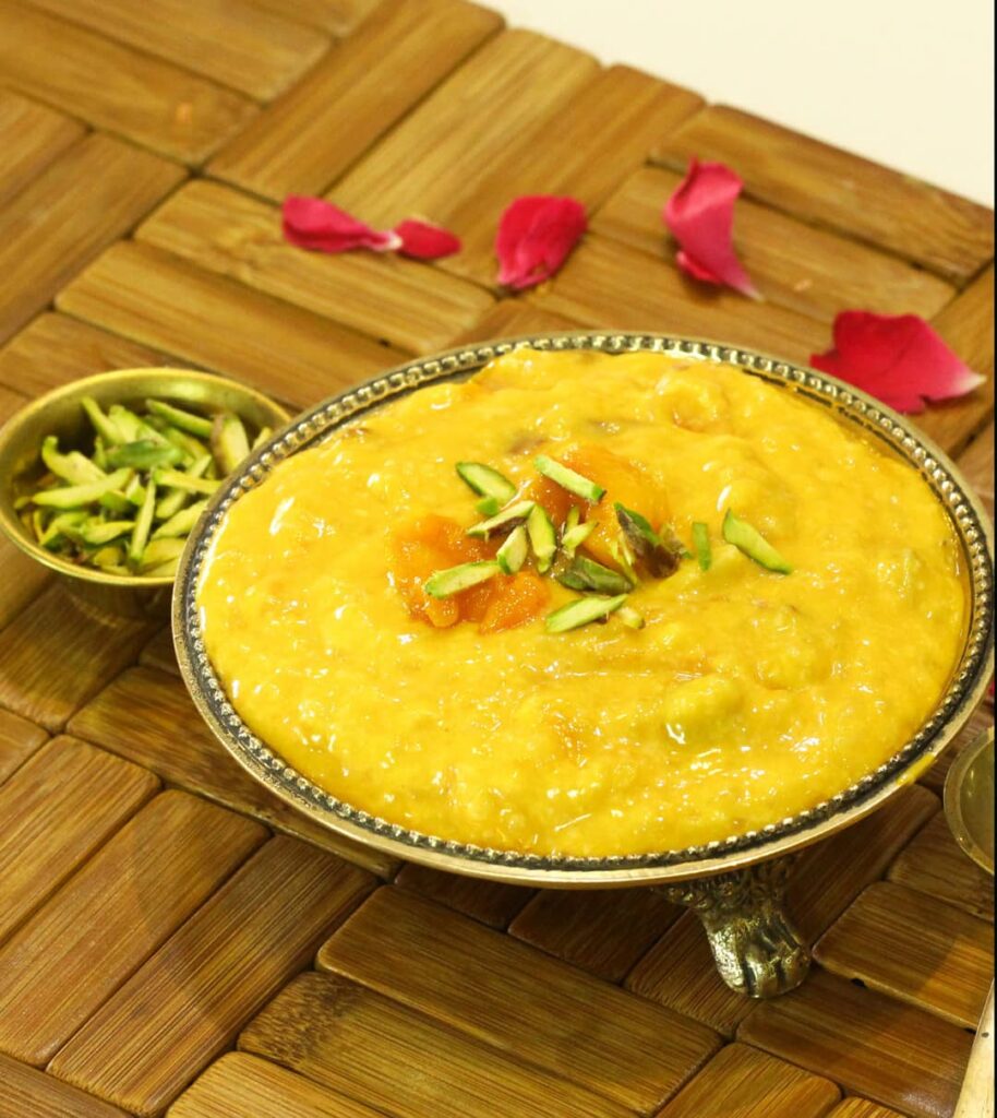 Easy rice mango kheer