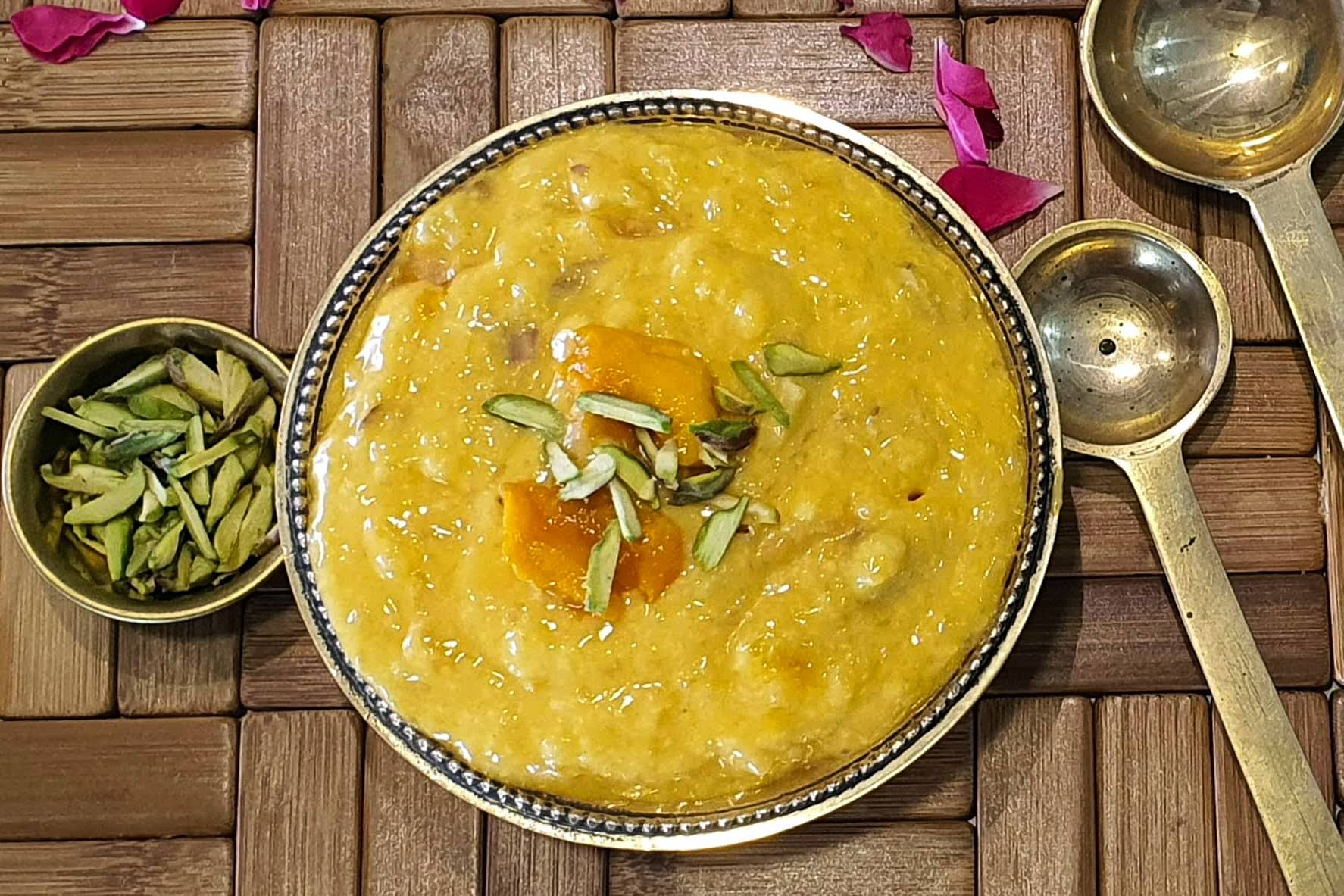 Quick rice mango kheer