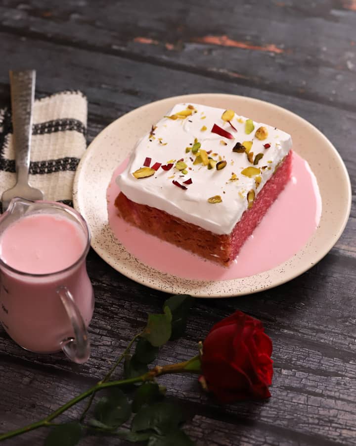 Rose milk cake