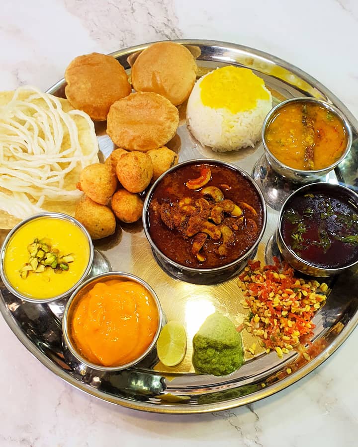 Easy vegetarian thali