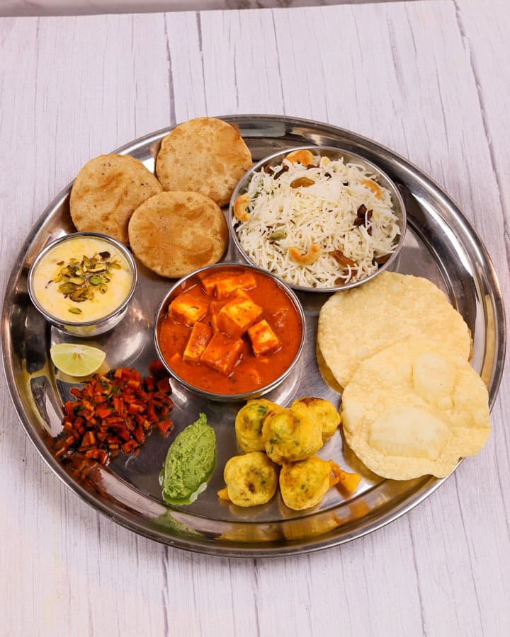Maharashtrian veg thali