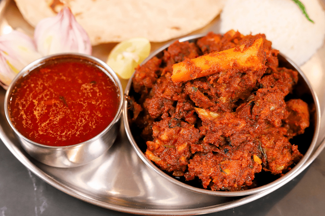 Dhulwad special mutton sukka & curry