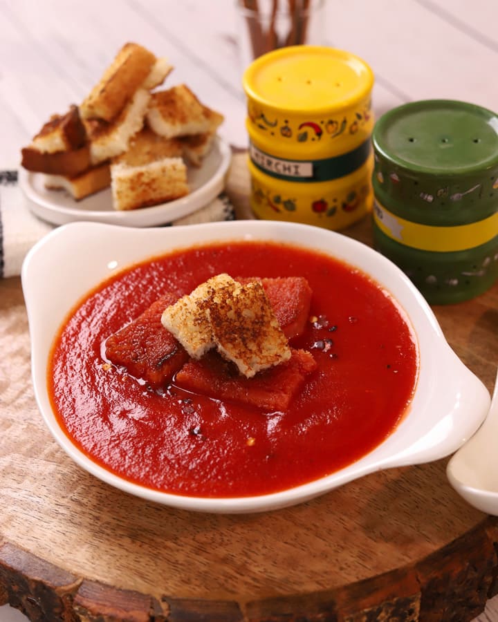 Thick, creamy tomato soup