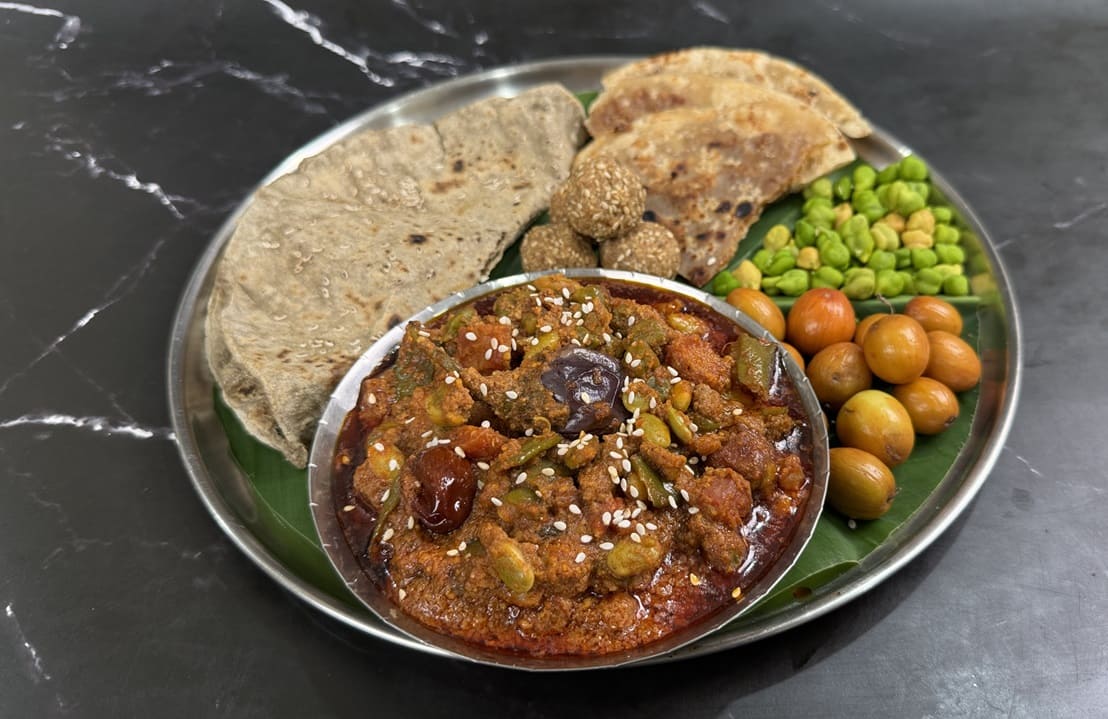 Bhogichi Bhaji with Bajrichi Bhakri