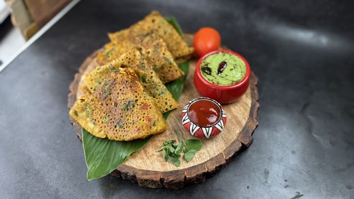 Jwari ghavan and chutney 