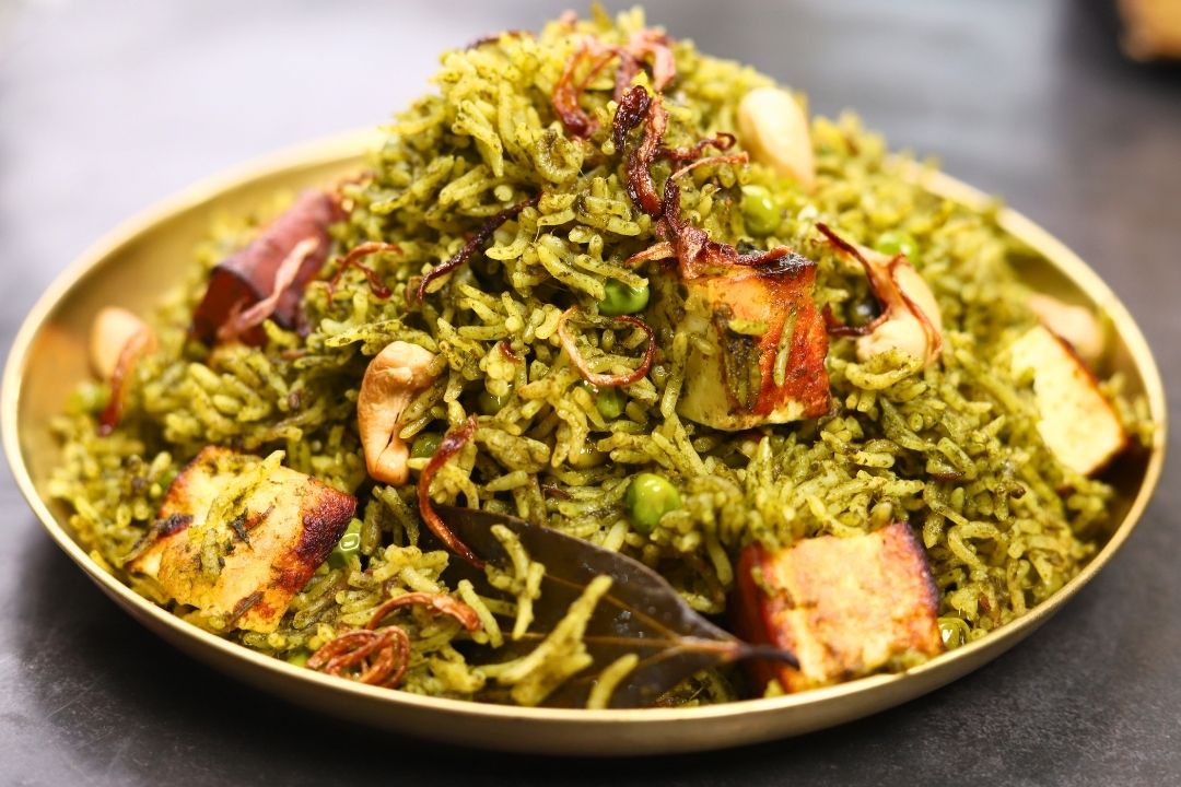 Aromatic Palak Paneer Pulav
